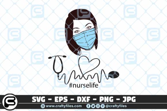 An Embroidery Designer's Review of the Nurse Head with Medical Mask Design