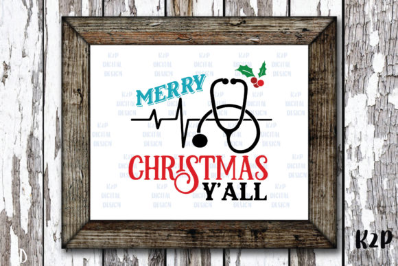 Merry Christmas Y’all Nurse Stethoscope Design Review